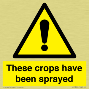 These crops have been sprayed